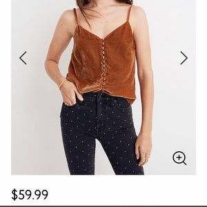 Madewell Velvet Cami Top